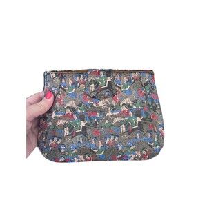 Vintage Satin Charles Blair Purse Clutch 30's 40's Paris France Mongolian Blue